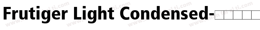 Frutiger Light Condensed字体转换